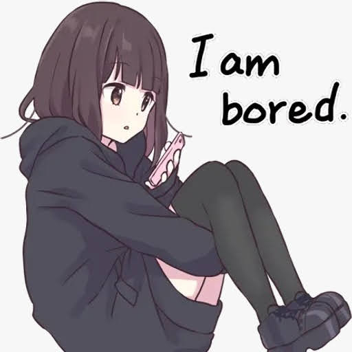 girl bored of using phone